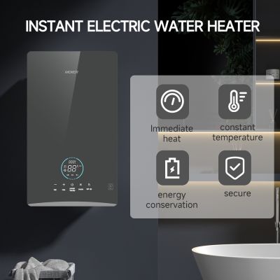 Aquecedor de água elétrico instantâneo com tela sensível ao toque para banheiro