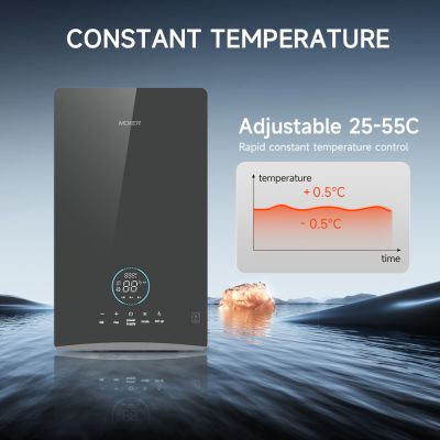 Aquecedor de água elétrico instantâneo com tela sensível ao toque para banheiro