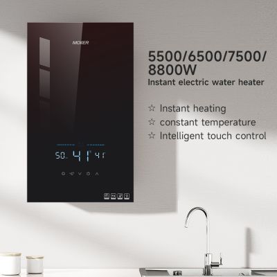 Sistema de água quente elétrica instantânea de parede para chuveiros residenciais, de hotéis e garagens