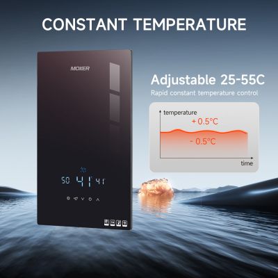 Sistema de água quente elétrica instantânea de parede para chuveiros residenciais, de hotéis e garagens