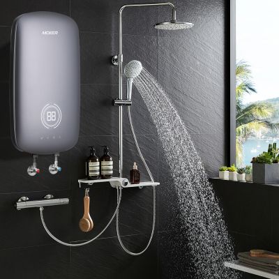 Aquecedor de água elétrico instantâneo com temperatura ajustável e bomba de água quente
