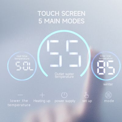 Chuveiro elétrico instantâneo com temperatura constante e sensor de indução inteligente por toque.