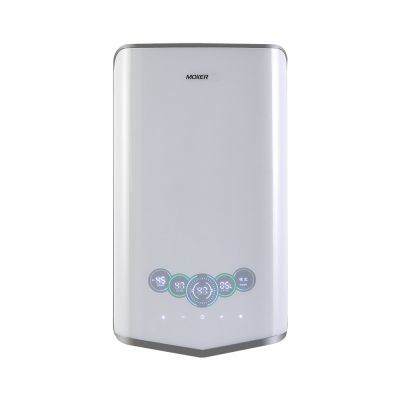 Aquecedor de água instantâneo com tela sensível ao toque e controle por voz para cozinha.