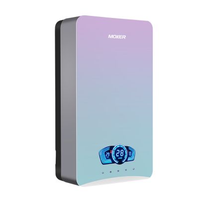 Aquecedor de água elétrico instantâneo com controle de voz inteligente e tela sensível ao toque para aquecimento rápido.