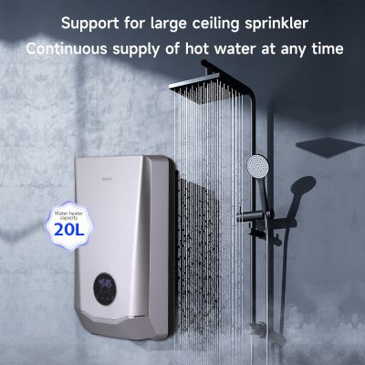 Aquecedor de água instantâneo inteligente, caldeira elétrica, aquecedor de água instantâneo para chuveiro interno de hotel.