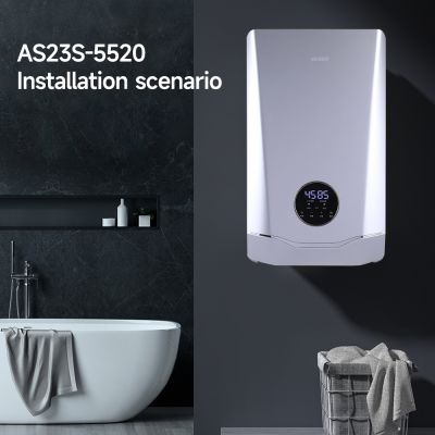 Aquecedor de água instantâneo inteligente, caldeira elétrica, aquecedor de água instantâneo para chuveiro interno de hotel.