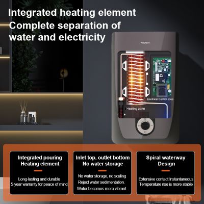 Aquecedor de água instantâneo sem tanque com economia de energia para hotéis e residências