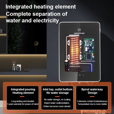 Aquecedor de água instantâneo inteligente com temperatura constante