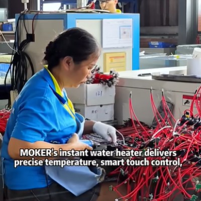 O aquecedor de água inteligente de aquecimento instantâneo da MOKER foi projetado para residências modernas que priorizam a eficiência energética.
